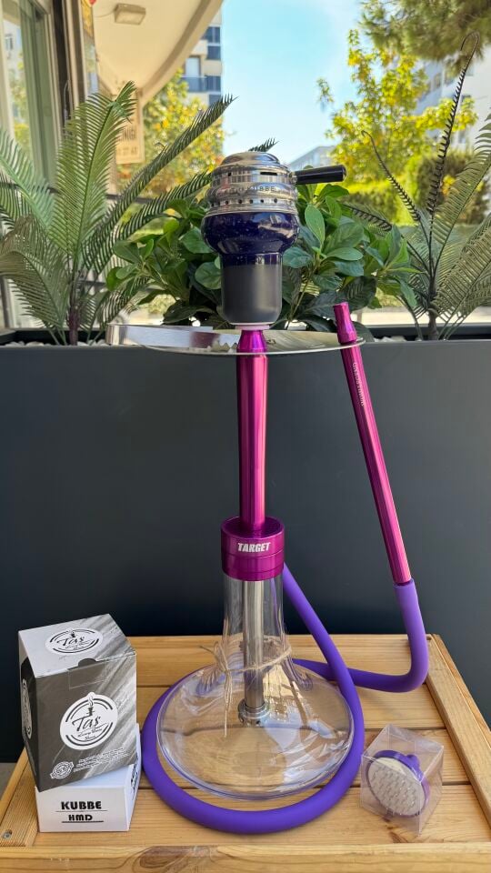 Wow Legend V52 TARGET Model Purple Nargile Takımı *Lüle + Közlük*