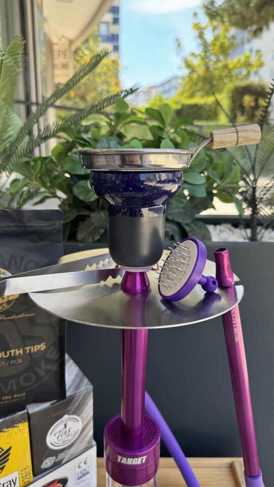 Wow Legend V52 TARGET Model Purple Nargile Takımı Seti
