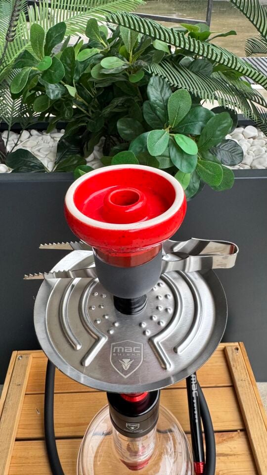 Mac Shisha Small Girne Nargile Takımı ve Lüle / Kırmızı