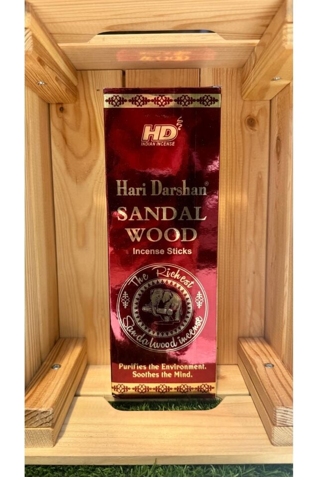 Hari Darshan Sandal Ağacı Tütsü / 6 Kutu-120 Adet Çubuk Tütsü Renksiz