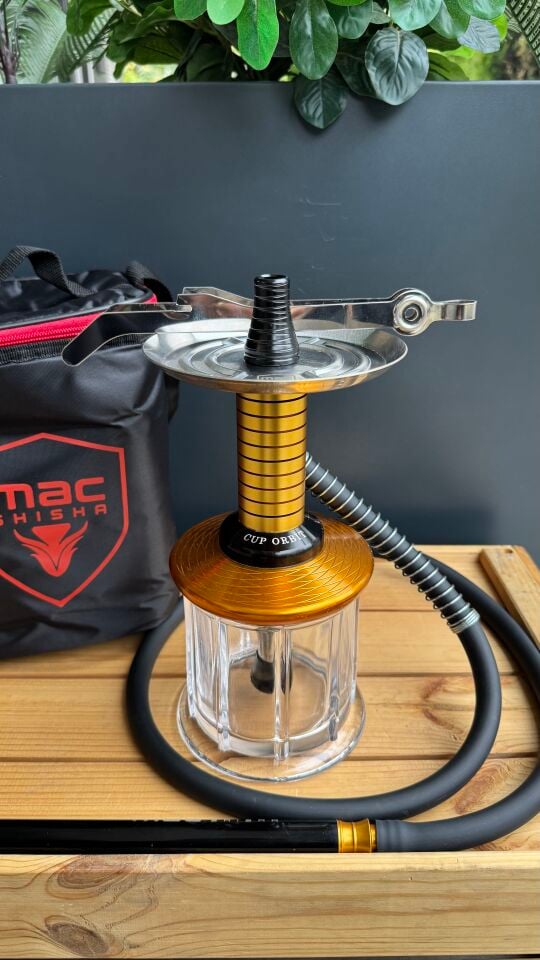 Mac Çantalı Cup Orbit Bardak Boy Nargile Takımı Gold