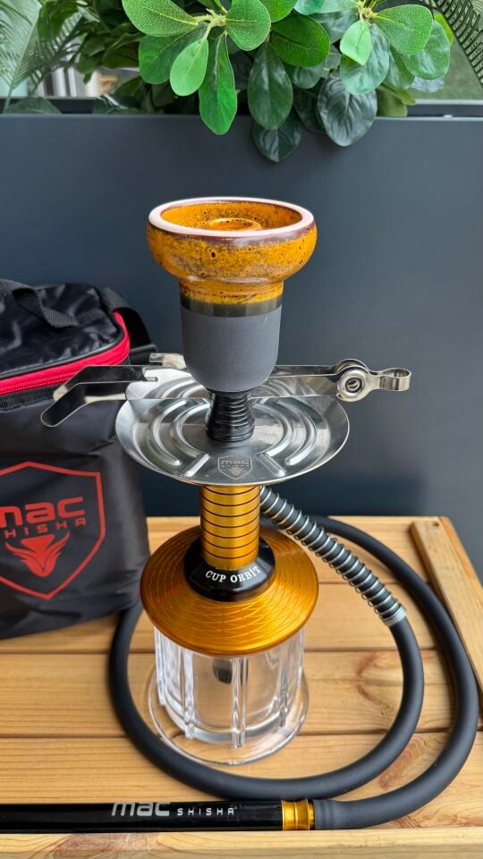 Cup Orbit Bardak Boy Nargile Takımı Gold Çanta ve Lüle Dahil