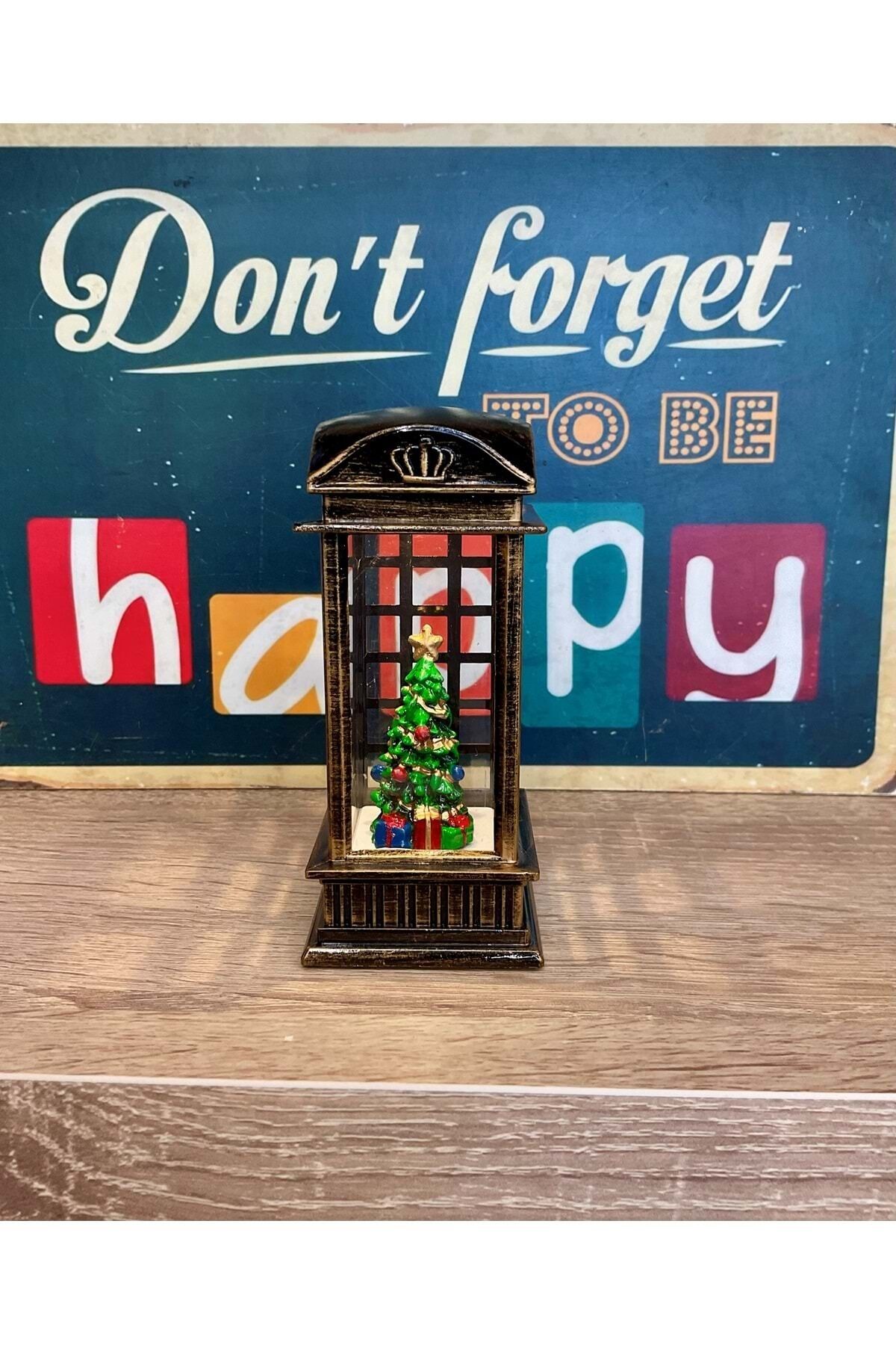 Yılbaşı Ağacı Mini Telefon Kulübesi Hediyelik Eşya