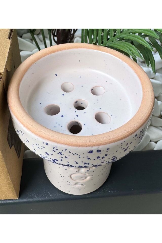 Gt Terra Sırlı 6 Delikli Lüle - Beyaz