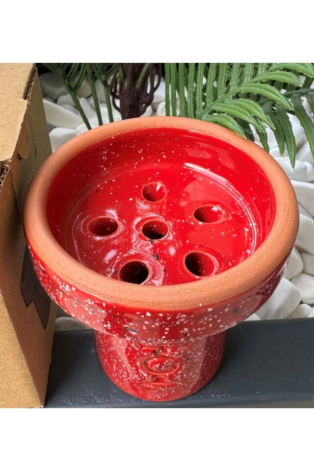 Gt Terra Sırlı 6 Delikli Lüle - Kırmızı