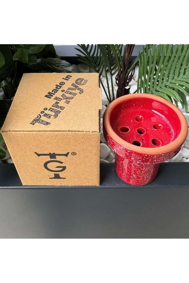 Gt Terra Sırlı 6 Delikli Lüle - Kırmızı