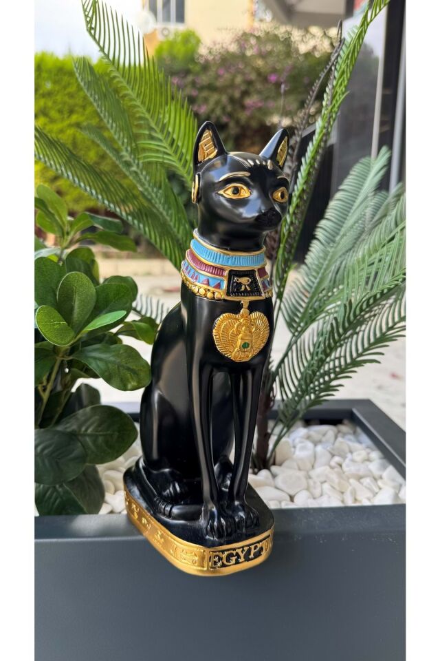Mısır Kedisi Bastet Heykeli Büyük 24 cm