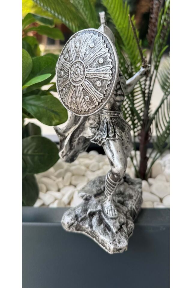 Yunan Mitolojisi Theseus Biblo /20 cm /Gümüş Renk