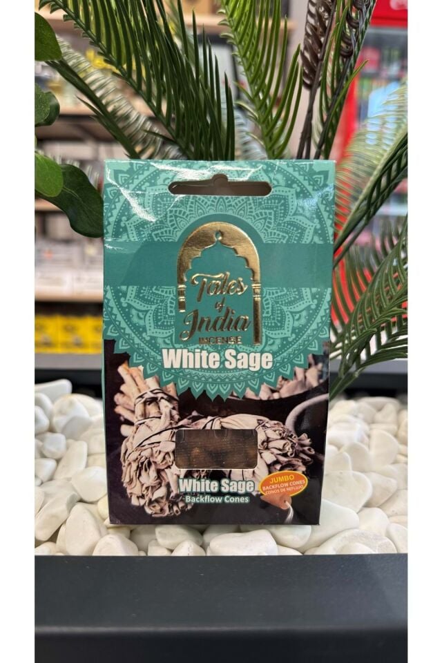 Beyaz Adaçayı White Sage (Geri Akış) Back Flow Konik Tütsü / 14 adet